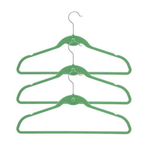 BriaUSA Cascade Hangers Green Steel Swivel Hooks -Slim, Sturdy Saves You Extra Space - Set of 10