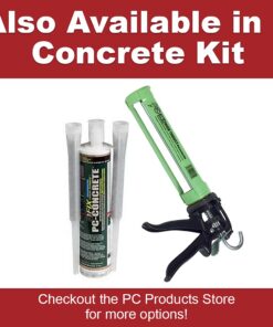 PC Products 72561 PC-Concrete Two-Part Epoxy Adhesive Paste for Anchoring and Crack Repair, 8.6 oz Cartridge, Gray 32 61ez2AgawnS