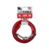 BV Dog Tie Out Cable 30 Feet - Dog Leads for Yard Heavy Duty - Up to 125 Pounds | Tie Out Cable for Dogs, Reflective Dog Lead, Dog Cable 30ft | Rust Free Dog Chain Outdoor | Dog Chain for Yard (Red) 125lbs/ 30ft/ Red 56 61f w85XsSL