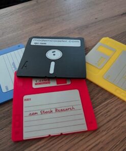 Nineties Nerd Retro Floppy Disk Non-slip Silicone Drink Coaster Set by Modern Coaster 15 61f1lhd1pBL