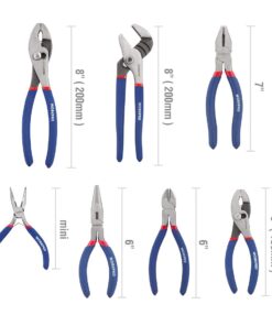 Alternative view of Workpro 7-piece Pliers Set (8-inch Groove Joint Plier, 6-inch Long Nose, 6-inch Slip Joint, 4-1/2 Inch Long Nose, 6-inch Diagonal, 7-inch Linesman, 8-inch Slip Joint) for DIY & Home Use