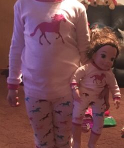 Leveret Kids & Toddler Pajamas Matching Doll & Girls Pajamas 100% Cotton 2 Piece Pjs Set (Size 2 Toddler-14 Years) 10 Years Horse 6 61f2izO3DeL