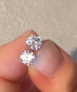 Solid Silver Cubic Zirconia cubic zirconia Round Cz Stud Earrings Choose from 10 CZ Weights 1.0 carats 11 61f39jVniL