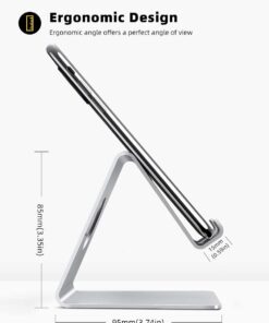 Lamicall Cell Phone Stand, Desk Phone Holder Cradle, Compatible with Phone 12 Mini 11 Pro Xs Max XR X 8 7 6 Plus SE, All Smartphones Charging Dock, Office Desktop Accessories - Silver Sliver 31 61f4xQ40bL