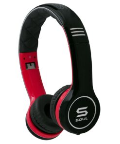 SOUL by Ludacris SL100RB Ultra Dynamic On-Ear Headphones (Discontinued by Manufacturer) Black/Red Standard Packaging