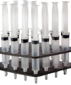 EZ-Inject 25 Pack (1oz) Jello Shot Syringes Combo with Tray/Racking Stand - 100% Safe & Reusable Plastic Syringes for Jello Shots - Small Syringe Shots Holiday and Halloween Party Supplies for Adults 28 61f8uxopD1L 1