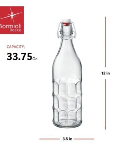 Bormioli Rocco Moresca Bottle, 33.75 oz, Clear, Twin 12 61f9tAQtfzL