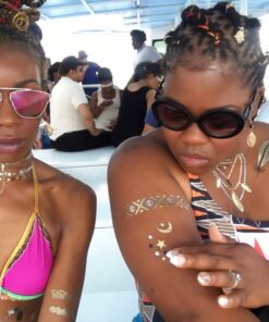 Terra Tattoos Gold Black Metallic Henna Temporary Tattoos Designs Elephants, Flowers, Stars & more! Waterproof Nontoxic Long Lasting Perfect for Beach, Festivals, & Parties (Gypsy) Gypsy 28 61f9tu7jFXL