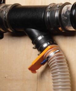 POWERTEC 70148 2-1/2 Inch Dust Control Flex Cuff with Steel Hose Clamps, Hose Connector Rubber Cuff Coupler for Woodworking Dust Collection Fittings, Dust Collector Accessories & Machinery, 1 pack 2-1/2-Inch 20 61fBYmUIAUL