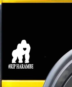 Alternative view of EZ-STIK Gorilla Harambe RIP *F455* 6x6 inch Decal Sticker