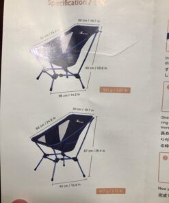 MOON LENCE Camping Chairs, Compact Backpacking Chair Small Folding Chair Lawn Chair with Side Pockets Portable Lightweight for Hiking & Beach & Fishing Black 49 61fE51HLKnL