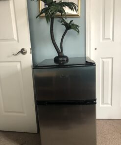 Midea WHD-113FSS1 Compact Refrigerator, 3.1 cu ft, Stainless Steel Double Door 40 61fEdPuTuxL