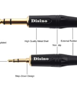 Disino 1/8 Inch TRS Stereo to Dual 1/4 inch TS Mono Y-Splitter Cable 3.5mm Aux Mini Jack Stereo Breakout Cable Path Cords - 3 feet 16 61fG49athOL