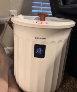 Keenray Towel Warmer Bucket, Luxury Hot Towel Warmer with LED Display, Child Safety Lock, Heat Timer 15/30/45/60 Min Adjustable, for Hot Tub, Bathroom, Spa, Brown, CL27 32 61fG4MVHQtL