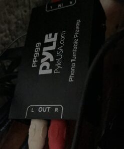 Pyle Phono Turntable Preamp - Mini Electronic Audio Stereo Phonograph Preamplifier with RCA Input, RCA Output & Low Noise Operation Powered by 12 Volt DC Adapter - PP999 , Black Single 37 61fJNhA20L 1