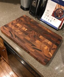 Ironwood Gourmet Large End Grain Prep Station Acacia Wood Cutting Board, 14 x 20-Inch, Brown 14" x 20" 38 61fJbQioykL