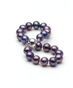 HinsonGayle AAA Handpicked 7.5-8mm Round Freshwater Cultured Pearl Bracelet Sterling Silver 7.5 inch black 9 61fJciLJZJL