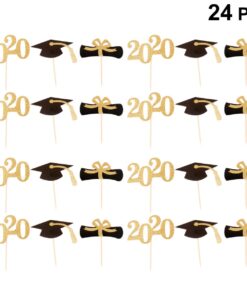 24pcs 2020 Congrats Grad Cake Topper Class of 2020 Graduate Party Decorations Supplies - High Graduation, College Graduate Cake Topper - Graduation Photo Props 18 61fJqtZKJIL
