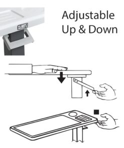 Carex Overbed Table and Hospital Bed Table - Table With Wheels - Over The Bed Table For Home Use and Hospital, Bedside Table With Wheels, Over Bed Desk, Over Bed Table With Wheels 29 61fKuvz0RzL