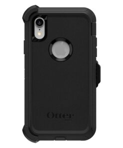 Alternative view of OtterBox iPhone XR Defender Series Case - BLACK, rugged & durable, with port protection, includes holster clip kickstand