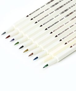Sunflower Metallic Marker Pens, For Card Making,DIY Photo Album, Use On Any Surface-Paper,Glass,Plastic,Pottery,Wood?Set of 10 Colors(Brush Tip) 8 61fMlmwd7uL