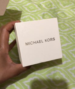 Michael Kors Parker Women's Watch, Stainless Steel and Pavé Crystal Watch for Women with Steel, Leather, or Silicone Band Rose Gold/White 17 61fNJ9D7bsL