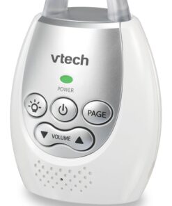 VTech DM221-2 Audio Baby Monitor with up to 1,000 ft of Range, Vibrating Sound-Alert, Talk Back Intercom, Night Light Loop & Two Parent Units, White 35 61fPqGw7IL 1