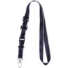 Wisdompro Adjustable Lanyard, Heavy Duty Neck Strap Lanyard with Detachable Buckle and Metal Hook for Keys, ID Badges, Card Holder, Name Tags - Black/Powder Blue Neck Lanyard 22 61fQ89y4kL