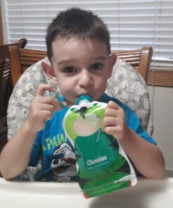 ChooMee Reusable Baby Food Storage Pouches, 5 oz + SoftSip Pouch Tops | Ideal for Baby Food, Smoothies and Purees | Secure Double Lock Zipper, Wide Bottom, BPA Free | SnakPack FreshSquad, 10 CT 8 Pouch + SoftSip OA 23 61fSL78HfIL