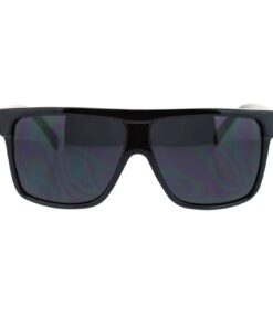 JuicyOrange KUSH Men's Sunglasses Flat Top Square Frame Black Dark Lens, 5 5/8" (143 mm) W x 2" (51 mm) H 6 61fVM6D7 5L
