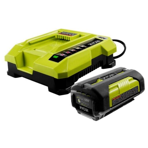 Ryobi OP4026 40-Volt Lithium-ion Battery 130186012 and OP401 40 Volt Lithium-ion Charger