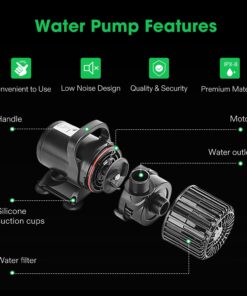 VIVOSUN 2700 GPH Submersible Water Pump, 120W Pond Pump, Ultra Quiet Aquarium Pump with 15FT. Lift Height for Pond Waterfall, Fish Tank, Statuary, or Hydroponics 18 61fZWRMqUNL