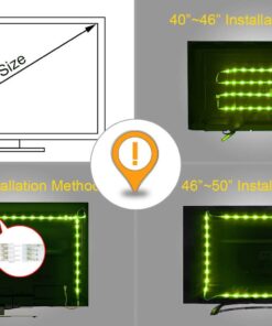 Tv Led Backlight, Maylit 8.2ft Led Strip Lights for 40-60in Tv, USB Powered Tv Lights kit with Remote, RGB Bias Lighting for Room Decor RGB (Remote Control) 8.2FT for 40''-60'' TV 30 61fa2u99nyL