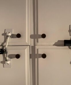 Refrigerator Door Lock Kit - NO PADLOCK (Black&Stainless) Black&Stainless 14 61fdNh0ex4L