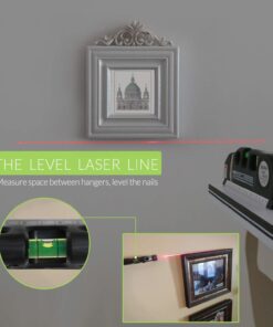 Laser Level Line Tool, Qooltek Multipurpose Cross Line Laser 8 feet Measure Tape Ruler Adjusted Standard and Metric Rulers for hanging pictures 35 61fdnRLpuEL