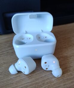 Sennheiser Consumer Audio CX True Wireless Earbuds - Bluetooth In-Ear Headphones for Music and Calls with Passive Noise Cancellation, Touch Controls, Bass Boost, IPX4 and 27-hour Battery Life, White Small True wireless earphone 17 61feOd1uoL