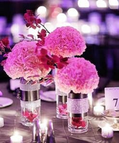 Silver Diamond Sparkling Rhinestone Mesh Ribbon for Event Decorations, Wedding Cake, Birthdays, Baby Shower, Arts & Crafts, 4.75" x 10 Yards, 24 Row, 1 Roll 35 61feuJLMlPL 2