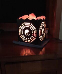 CRYSTAL DECOR Himalayan Pink Salt Lamp Basket & Dimmer Cord Bulb Bagua 27 61fgbR62T2L