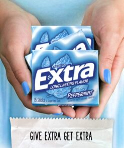 Extra Gum Peppermint Chewing Gum, 15 Pieces (Pack of 10) 29 61fgmtVKuOL