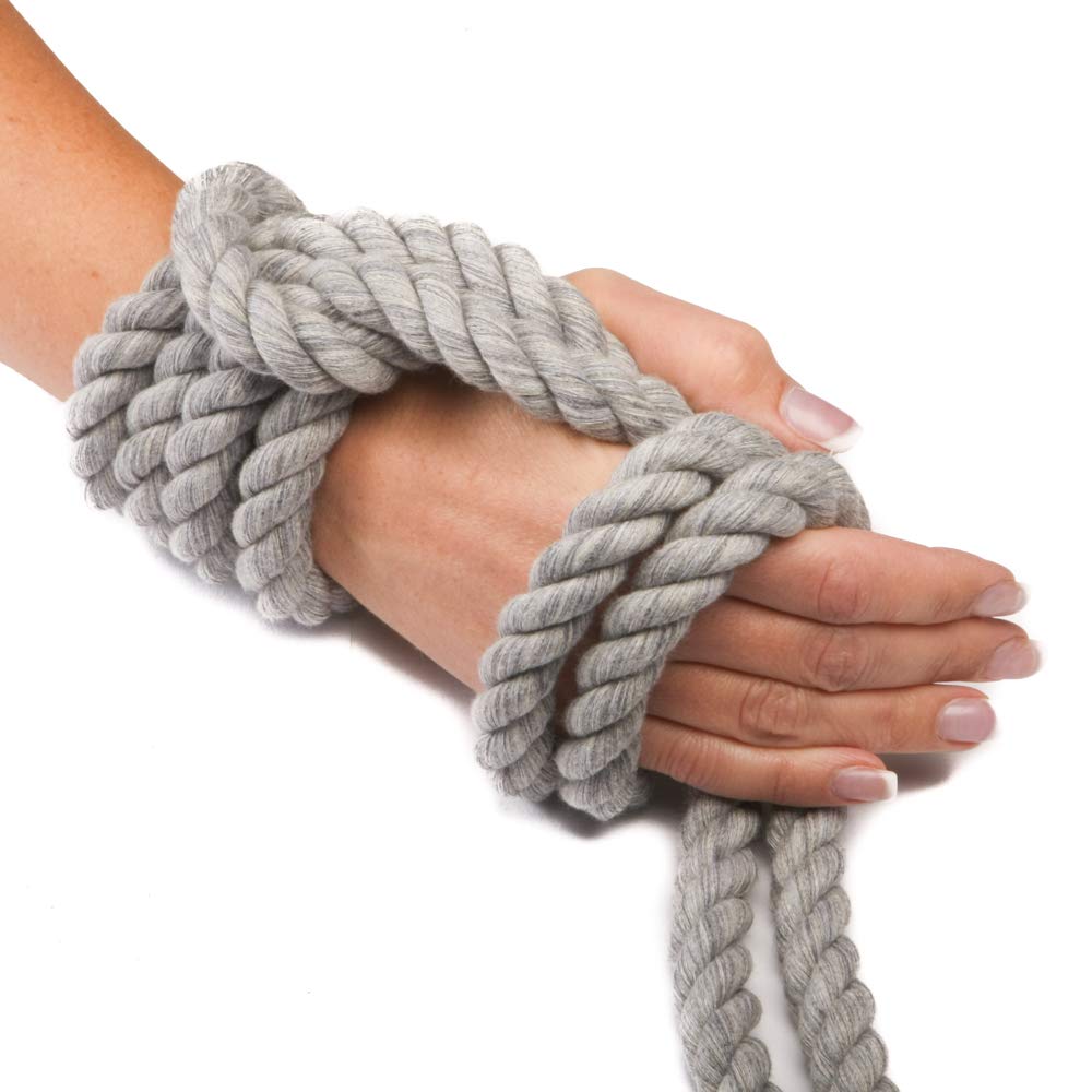 Ravenox Natural Twisted Cotton Rope | Made in The USA | Strong Triple-Strand Cordage for Sports, Décor, Pet Toys, Crafts, Macramé & Indoor Outdoor Use| by The Foot & Diameter (Multiple Color) Gray 1/4 Inch x 50 Feet 7 Ravenox Natural Twisted Cotton Rope | Made in The USA | Strong Triple-Strand Cordage for Sports, Décor, Pet Toys, Crafts, Macramé & Indoor Outdoor Use| by The Foot & Diameter (Multiple Color) Gray 1/4 Inch x 50 Feet - Image 7