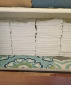 Amazon Basics Fast Drying Bath Towel, Extra Absorbent, Terry Cotton Washcloth, 12 x 12 Inch, White - Pack of 60 31 61fjK7rn26L