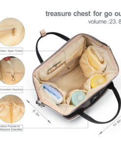 Hafmall Diaper Bag Backpack, Multifunctional Baby Diaper Bag with Stroller Hooks, Stylish Baby Bag for Mom Dad, Gray Black Black Gray 45 61flRP5a83L