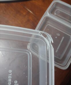 40 Pack - SimpleHouseware 2 Compartment Food Grade Meal Prep Storage Container Boxes (28 ounces) 40 Pack 24 61fmIJ732HL
