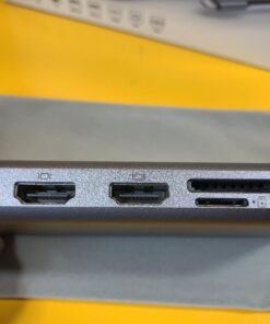 USB C Hub, UtechSmart Triple Display USB C Laptop Docking Station, 11 in 1 USB C Dock with Dual HDMI, VGA, PD3.0, SD TF Card Slot, 4 USB Ports Dual Monitor Adapter Compatible for MacBook and Windows Grey 43 61fqzZv1LwL