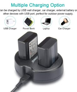 Newmowa Dual USB Charger for Sony NP-FW50 and ZV-E10 Alpha a3000, Alpha a5000, Alpha a6000, A6300,Alpha 7, a7, Alpha 7R, a7R, Alpha 7S, a7S, NEX-3, NEX-3N 9 61fueQH8BLL