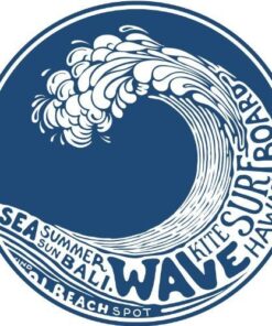Wave Kite Surfing Hawaii Bumper Sticker 5" x 5"