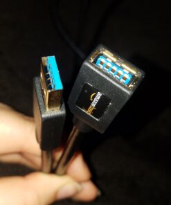 Amazon Basics 2-Pack USB-A 3.0 Extension Cable, 4.8Gbps High-Speed, Male to Female Gold-Plated Connectors, 6 Foot, Black 6 Feet 34 61fxWbt41L