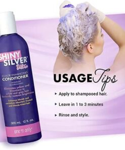 One 'n Only Shiny Silver Ultra Color-Enhancing Conditioner, Restores Shiny Brightness to White, Grey, Bleached, Frosted, or Blonde-Tinted Hair, Protects Hair Color - 12 Fl. Oz 12 Fl Oz (Pack of 1) 8 61fxhCDtjL
