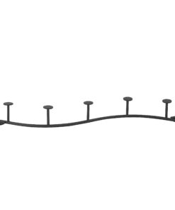Spectrum Diversified Sweep Wall Hook Rack, 5 Hook Single Rack, Black Set of 1 Wall Mount 5 Hook Rack 25 61fyYi0EqVL