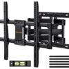 Perlegear UL Listed Full Motion TV Wall Mount for Most 37–82 inch Flat Curved TVs up to 110 lbs, 12″/16″ Wood Studs, Bracket with Articulating Arms, Swivel, Tool-Free Tilt, Max VESA 600x400mm 85 61fz3JRcPhL